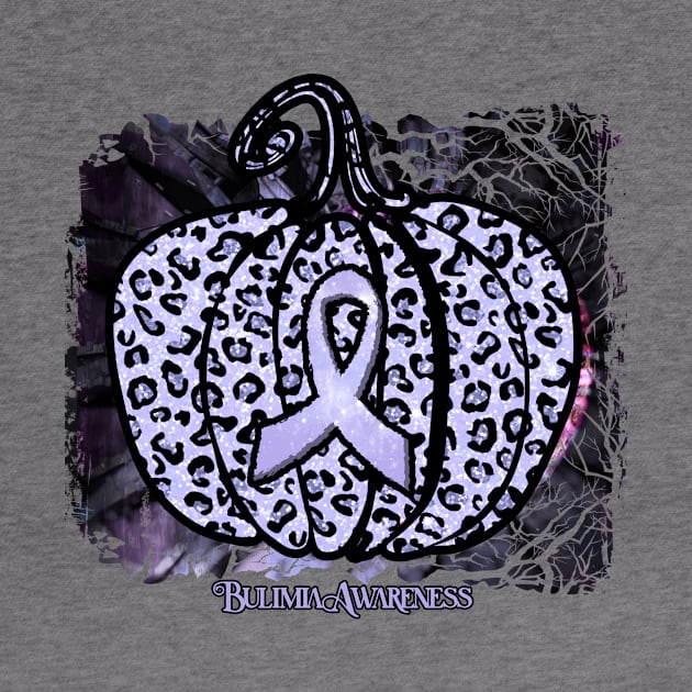 bulimia Awareness - leopard pumpkin ribbon by StevenPeacock68